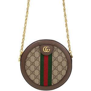 GUCCI Ophidia GG Round Shoulder Bag Chain